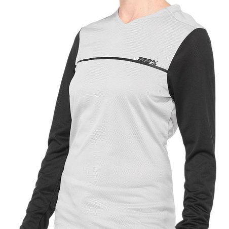 Koszulka damska 100% RIDECAMP Womens Longsleeve Jersey długi rękaw grey black roz. M (NEW)
