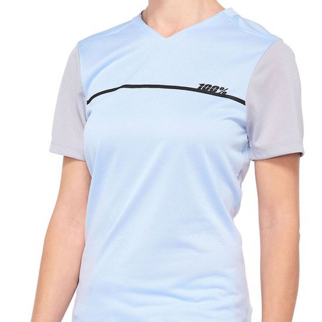 Koszulka damska 100% RIDECAMP Jersey krótki rękaw powder blue grey roz. S (NEW)