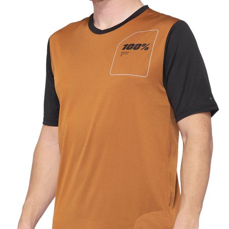 Koszulka męska 100% RIDECAMP Jersey krótki rękaw terracotta black roz. XL (NEW)