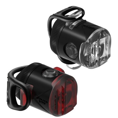 Zestaw lampki LEZYNE LED FEMTO DRIVE USB PAIR przód 15 lumenów czarne, tył 5 lumenów czarne (NEW)