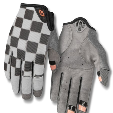 Rękawiczki damskie GIRO LA DND długi palec checkered peach roz. XL (obwód dłoni 205-210 mm / dł. dłoni 196-205 mm) (NEW)