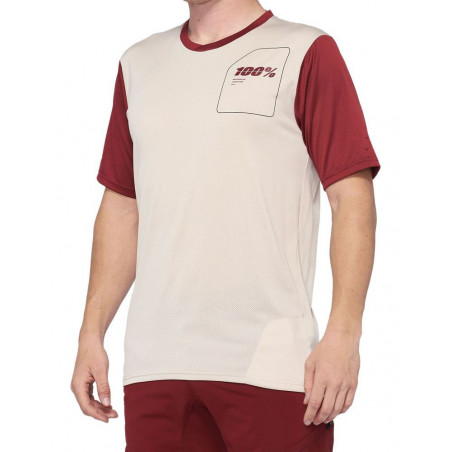 Koszulka męska 100% RIDECAMP Jersey krótki rękaw stone brick roz. L (NEW)