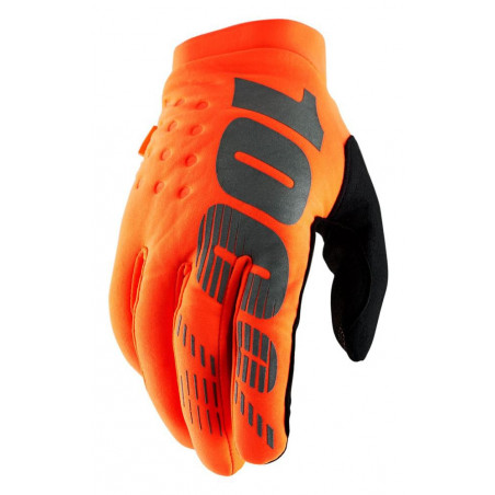 Rękawiczki 100% BRISKER Glove fluo orange black roz. XXL (długość dłoni 209-216 mm) (NEW)