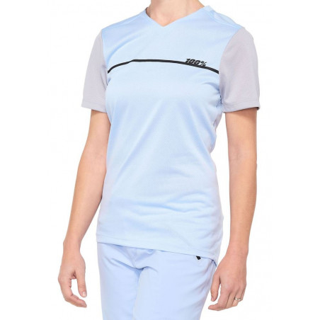 Koszulka damska 100% RIDECAMP Jersey krótki rękaw powder blue grey roz. M (NEW)