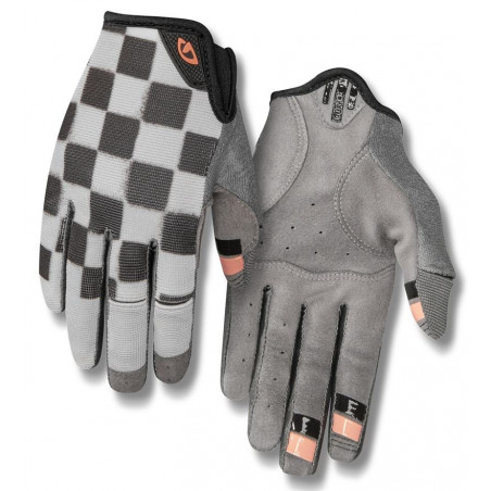 Rękawiczki damskie GIRO LA DND długi palec checkered peach roz. S (obwód dłoni 155-169 mm / dł. dłoni 160-169 mm) (NEW)