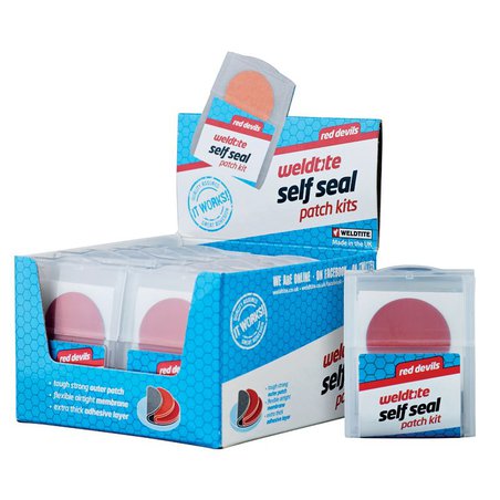 Łatki do dętek zestaw WELDTITE RED DEVILS SELF SEAL PATCH KIT 6x łatki samoprzylepne pudełko 12szt.