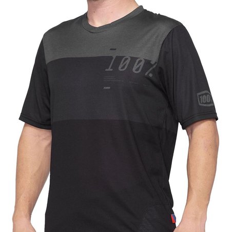 Koszulka męska 100% AIRMATIC Jersey krótki rękaw charcoal black roz. M (NEW)