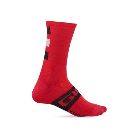 Skarpety GIRO SEASONAL MERINO WOOL dark red black grey roz. L (43-45)