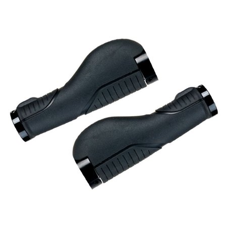 CLARKS - Chwyty kierownicy CLARK'S CE212 LOCK-ON ergonomiczne czarne, klamry czarne aluminiowe