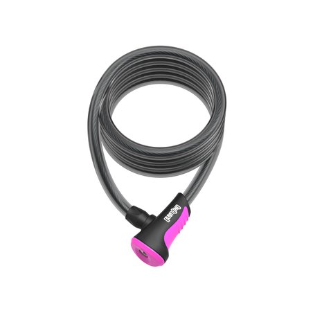 Zapięcie rowerowe ONGUARD NEON 8163PN Linka - 12mm 120cm - 2 x Klucze z kodem różowe