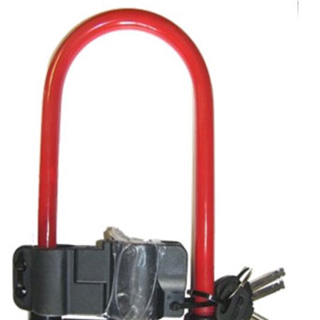 MASTER LOCK - Zapięcie rowerowe MASTERLOCK 8195 U-LOCK 13mm 110mm 210mm czerwone