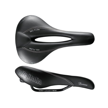 Siodło SELLE ITALIA DONNA GEL FLOW L (id match - L2) Fec Alloy 7, Duro-Tek, 345g czarne