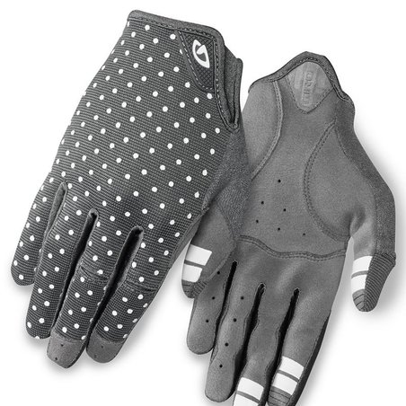 Rękawiczki damskie GIRO LA DND długi palec dark shadow white dots roz. XL (obwód dłoni 205-210 mm / dł. dłoni 196-205 mm) (NEW)