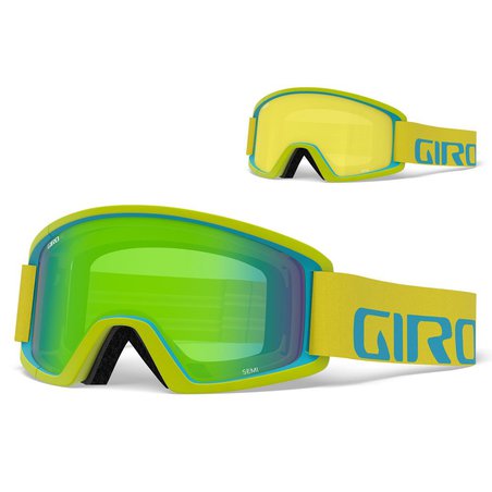 GIRO ZIMA - Gogle zimowe GIRO SEMI CITRON ICEBERG APEX (Szyba lustrzana kolorowa LODEN GREEN 26% S2 + Szyba kolorowa YELLOW 84% 