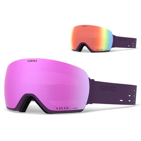 GIRO ZIMA - Gogle zimowe GIRO LUSI SILICONE DUSTY PURPLE (szyba VIVID PINK 25% S2 + VIVID INFRARED 51% S1) (DWZ)